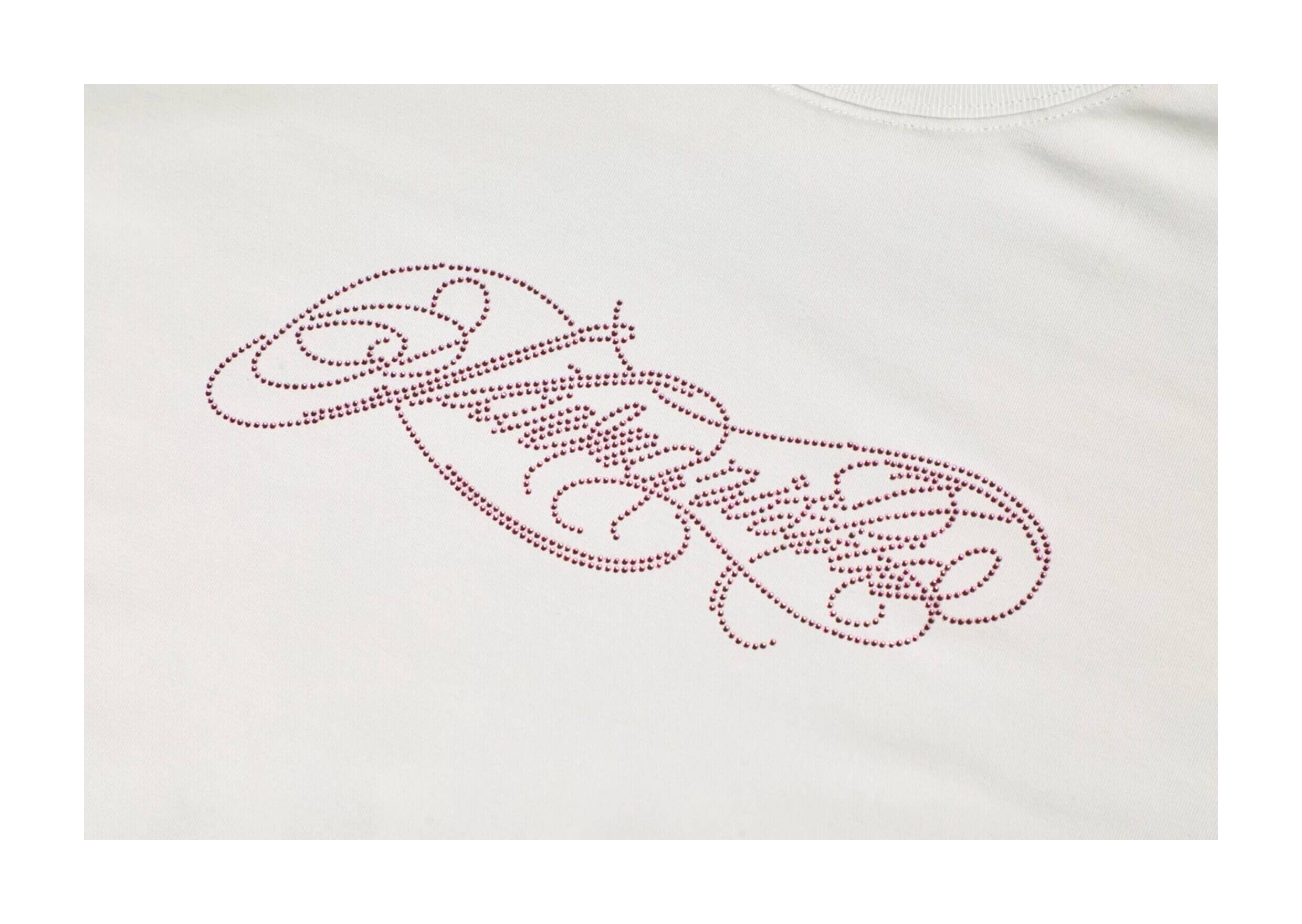 KARMANISTIC Rhinestone Logo Slim Fit Stretch Tee