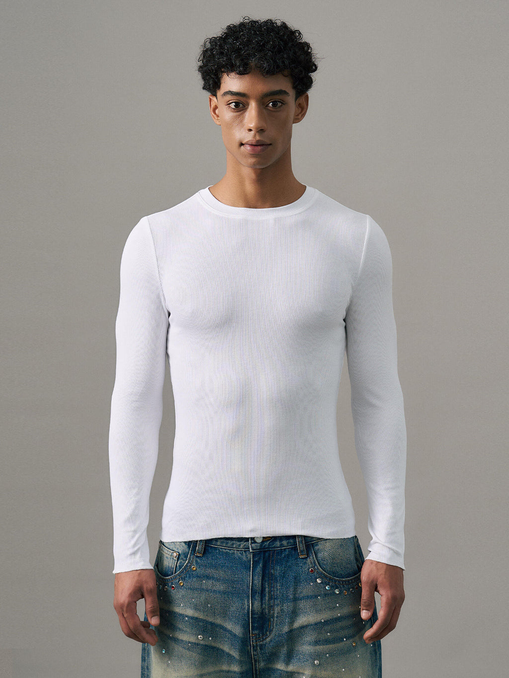 S45 Stretch Fit Basic Long Sleeve Tee