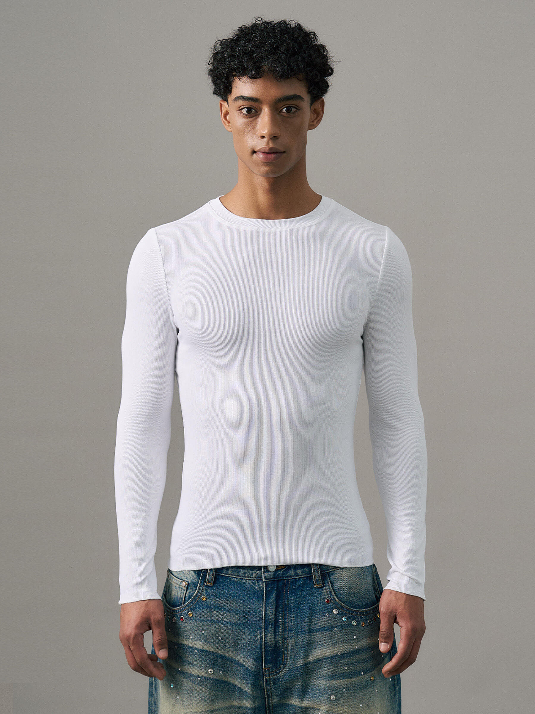 S45 Stretch Fit Basic Long Sleeve Tee