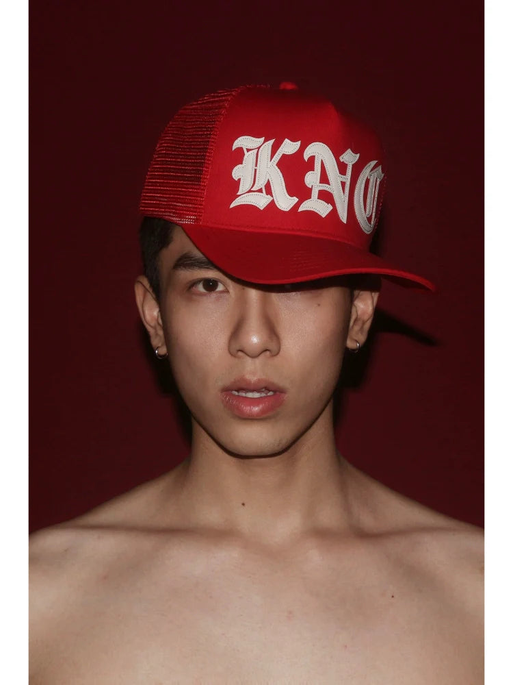 KARMANISTIC Embroidered Letters Trucker Hat