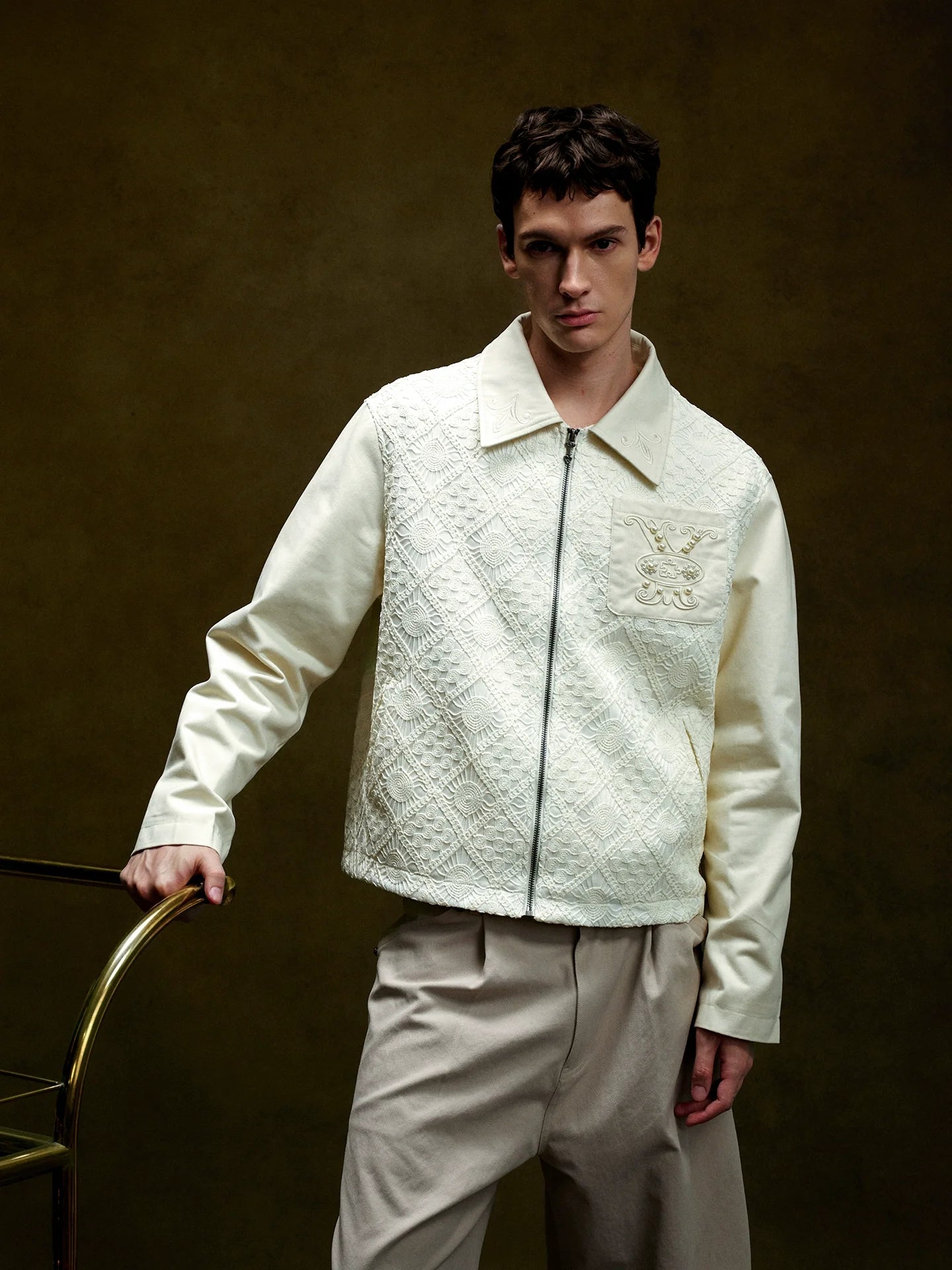 YADcrew Lace Knit Jacket
