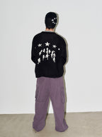 LIBERAFIT Star Jacquard Button Front Cowichan Cardigan