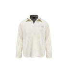 S45 Pearl and Rhinestone Long Sleeve Polo
