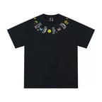 MEDM Butterfly Embroidered Neckline Tee