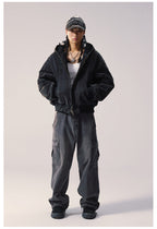 Remedy Embroidered Washed Hooded Bomber Jacket
