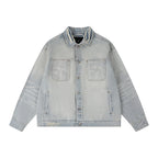 1807× LABT Paisley Pattern Wash Denim Jacket