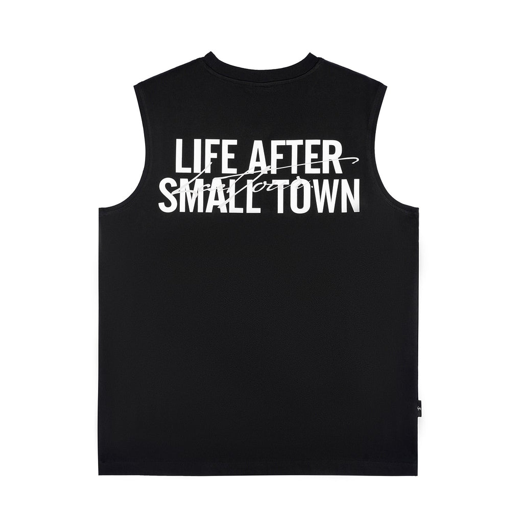 Small Town Kid Logo Print Sleeveless Tee