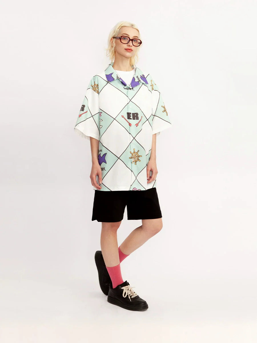 EMPTY REFERENCE Shark Short Sleeve Shirt