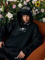 Harsh and Cruel Hood Floral Logo Embroidered Hoodie