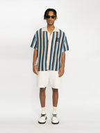 EMPTY REFERENCE Striped Woven Short Sleeve Shirt