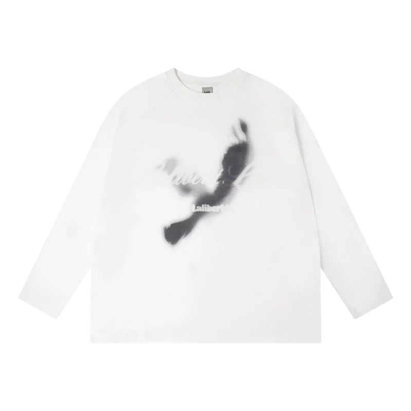 Labt Distressed Raglan Long Sleeve Tee