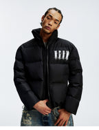 MEDM Rhinestone Studded Logo Down Jacket