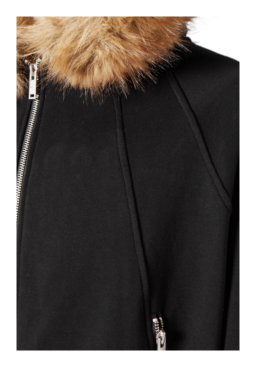 KARMANISTIC Fur Collar Hooded Jacket