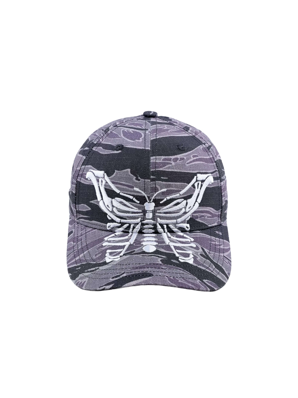 LIBERAFIT Skeleton Butterfly Embroidered Camo Racing Cap