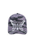 LIBERAFIT Skeleton Butterfly Embroidered Camo Racing Cap