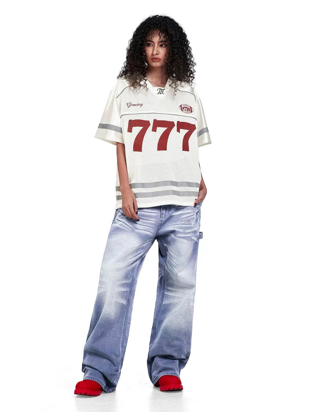 F3F Select 777 Numbering Reflective Stripe Mesh Short Sleeve Hockey Jersey