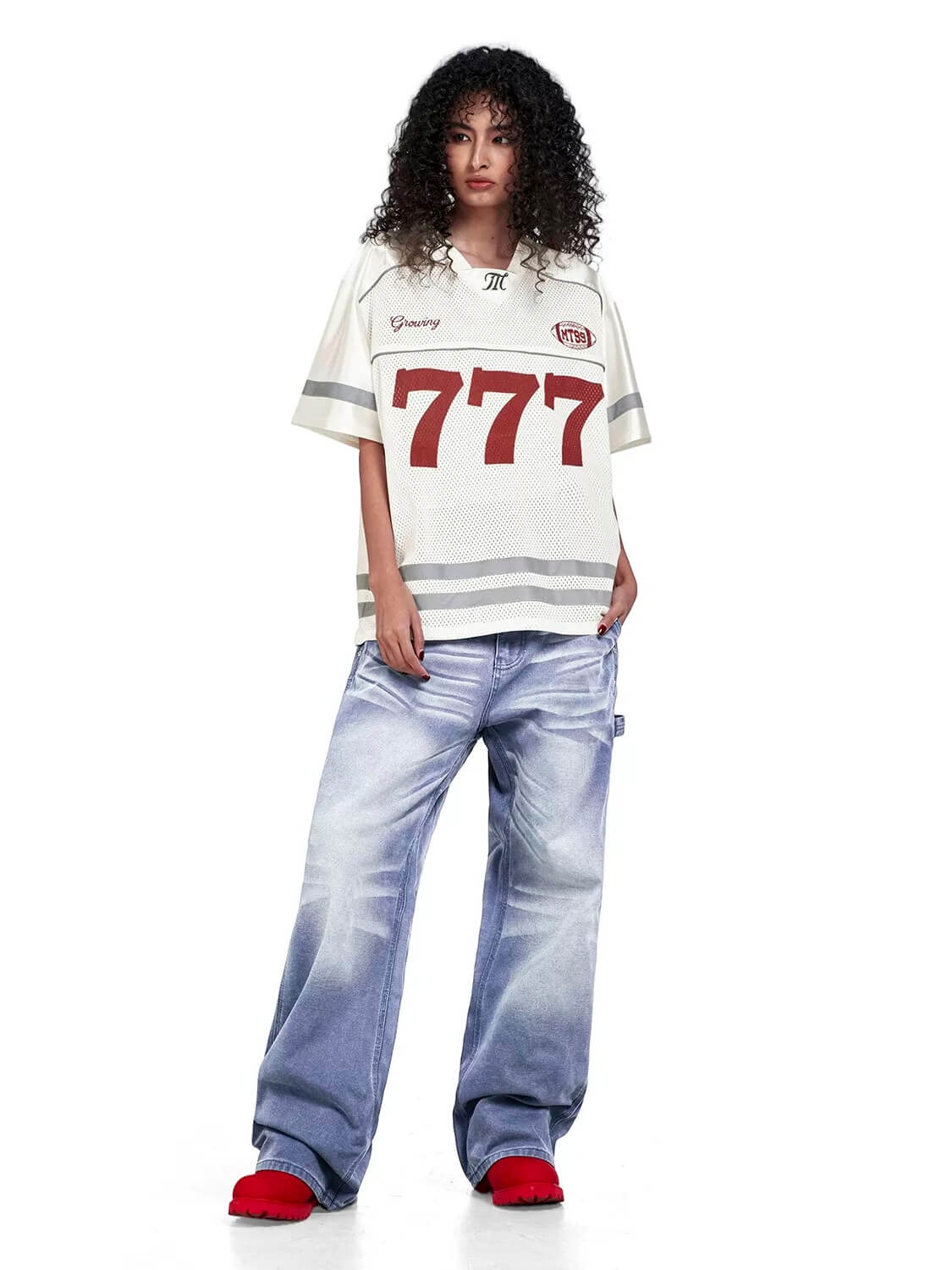 F3F Select 777 Numbering Reflective Stripe Mesh Short Sleeve Hockey Jersey