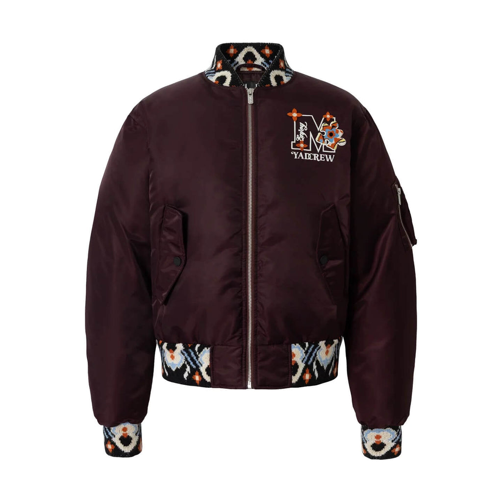 YADcrew x MEDM Ethnic Ribbed MA-1 Bomber Jacket