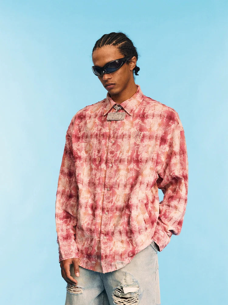 1807 Plaid Faded Long Sleeve Shirt