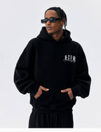 MEDM Basic One Point Embroidered Logo Oversized Hoodie