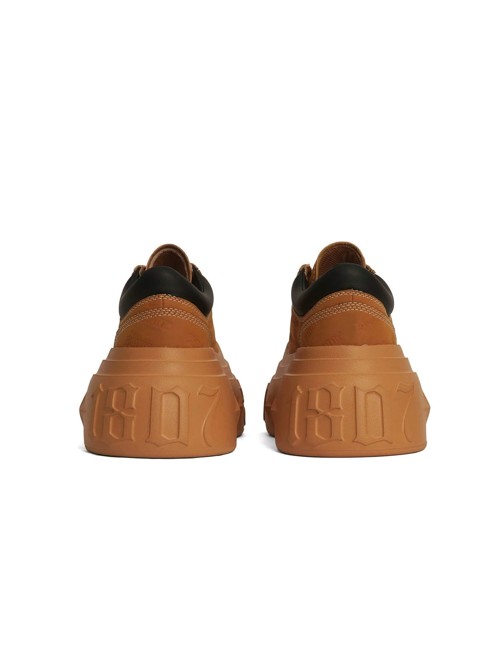 1807 INF-008 Gothic Lace Up Nubuck Leather Chunky Sneakers