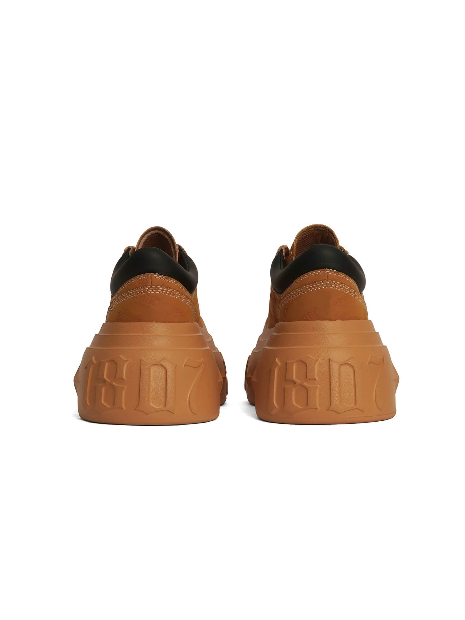 1807 INF-008 Gothic Lace Up Nubuck Leather Chunky Sneakers