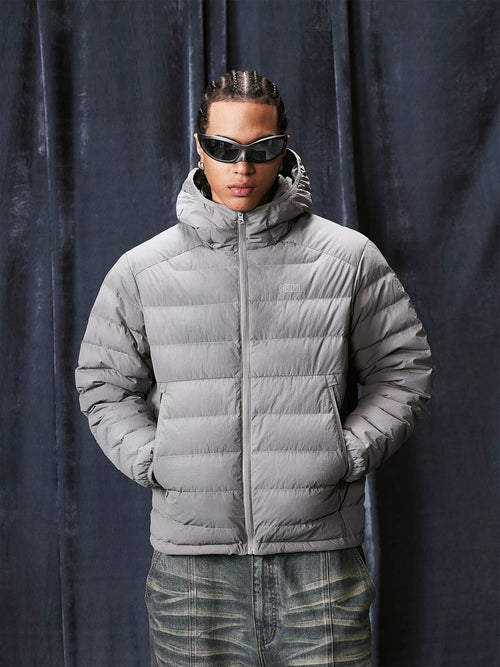 1807 Washed Fade Nylon Lightweight Down Jacket
