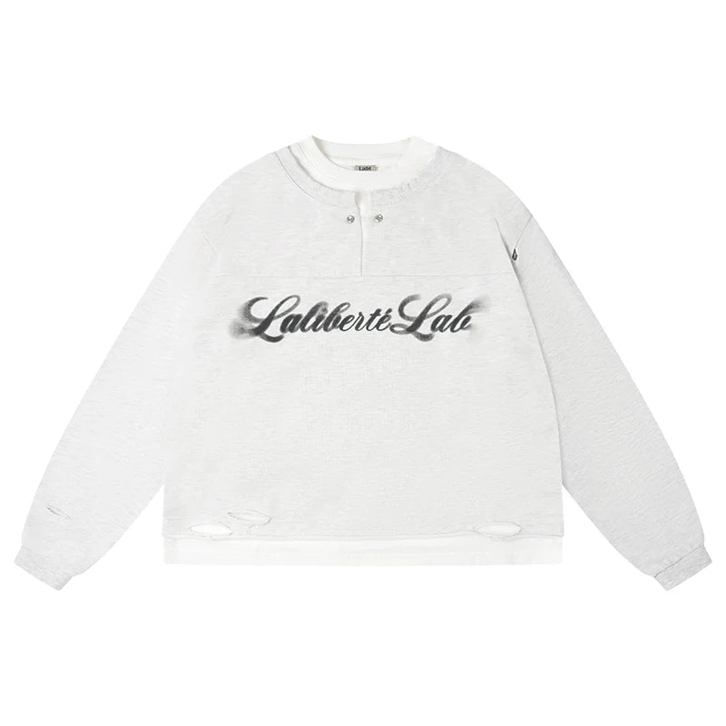 Labt Vintage Print Layered Sweatshirt
