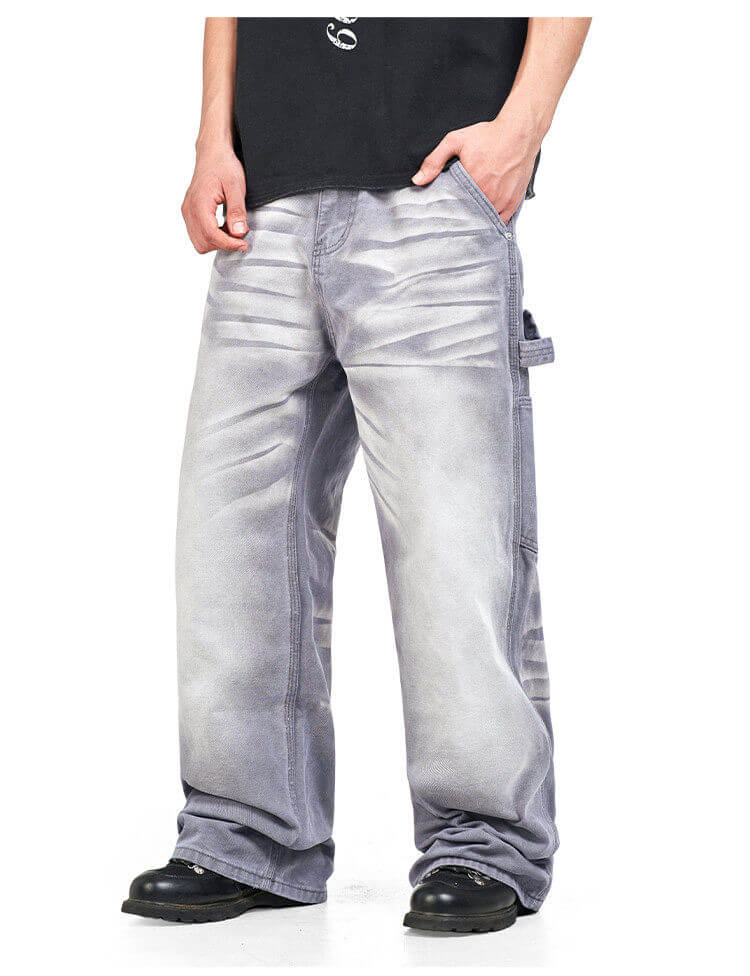 F3F Select Stone Washed Baggy Painter Jeans