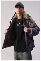 Remedy Gradient Plaid Quilted Lined Shirt Jacket