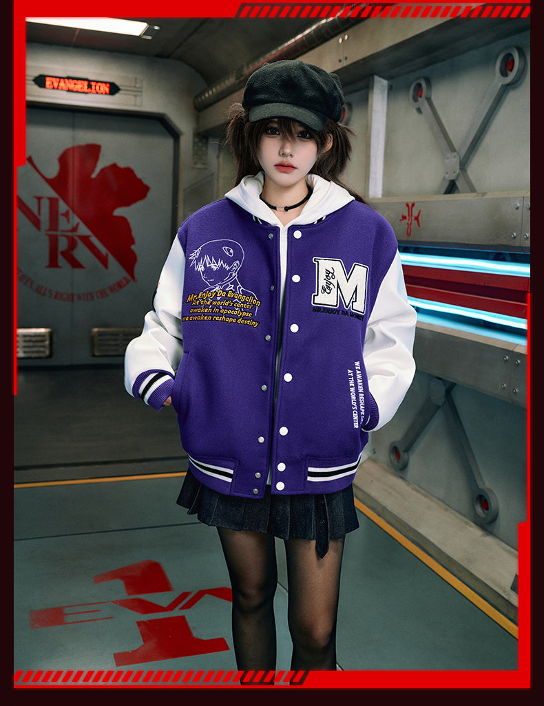 MEDM x EVA Unit-00, Unit-01, Mark.06 Leather Varsity Jacket