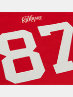 MHARF Red 87 Patch Embroidery Bar Stripe Hockey Jersey