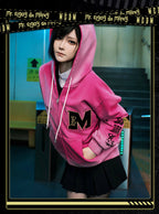 MEDM × Jujutsu Kaisen Washed Character Print Embroidered Zip Up Hoodie