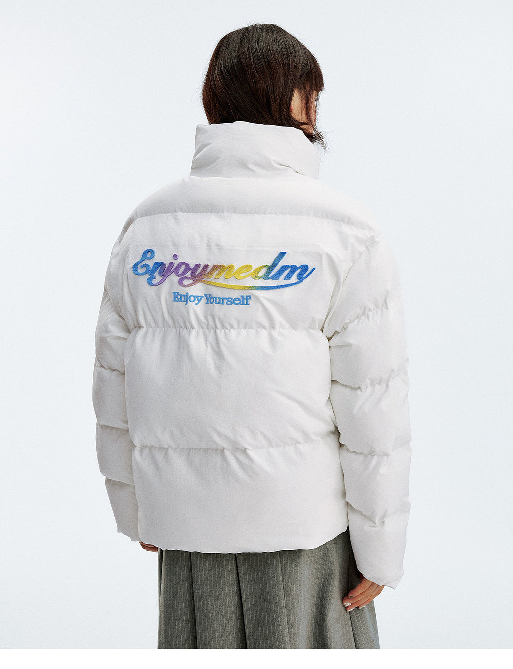 MEDM Gradient Embroidered Puffer Jacket