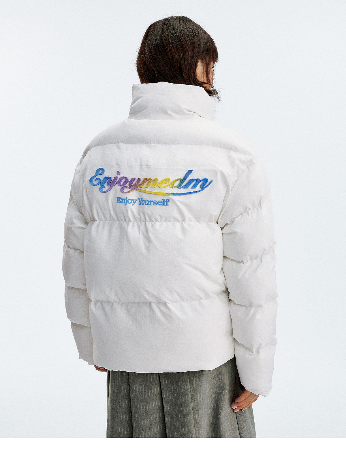 MEDM Gradient Embroidered Puffer Jacket