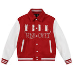 MEDM Pearl Logo Color Block Varsity Jacket