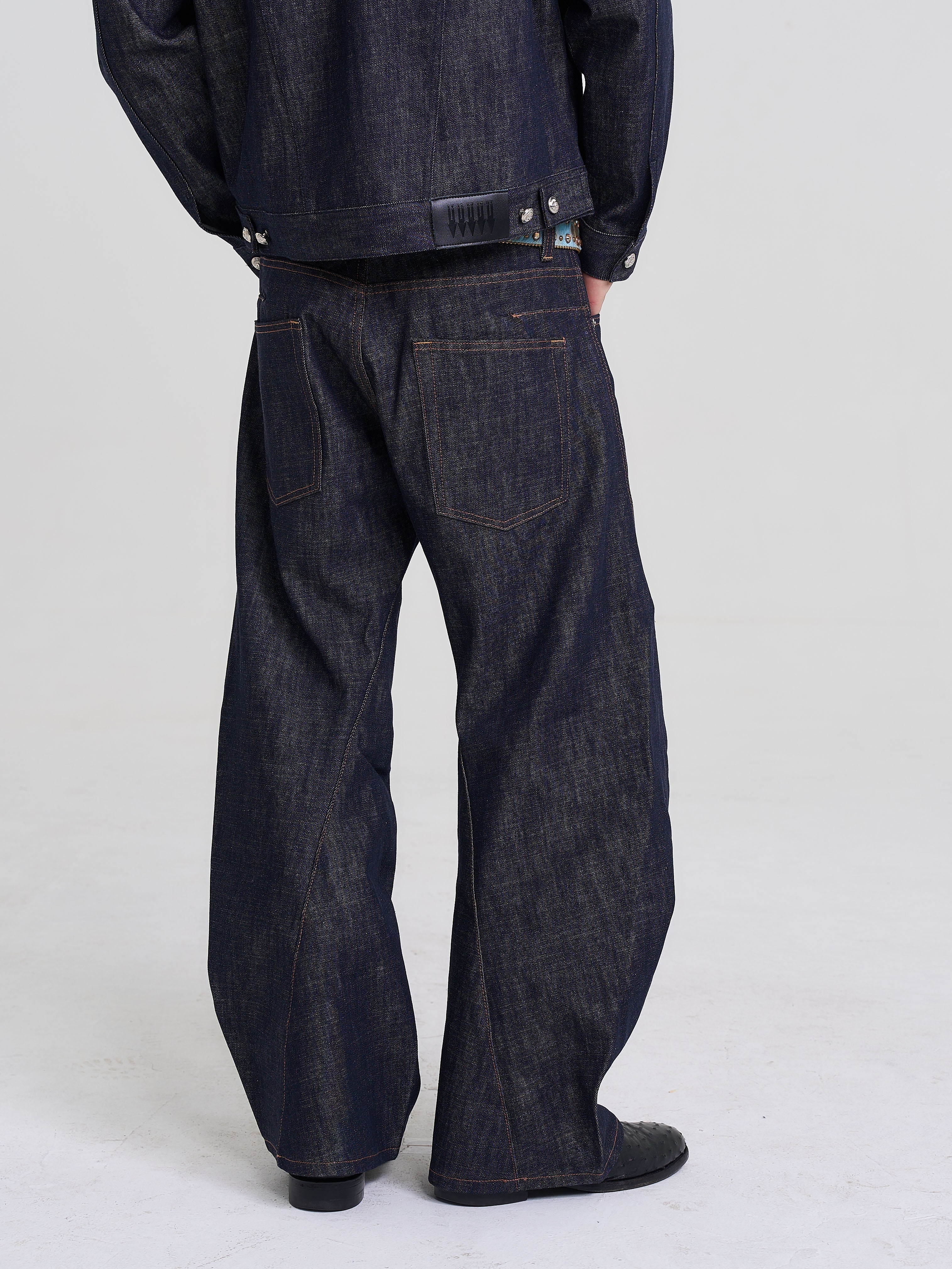 EVILKNIGHT(EK) Classic Tailoring Line Wide-Leg Jeans