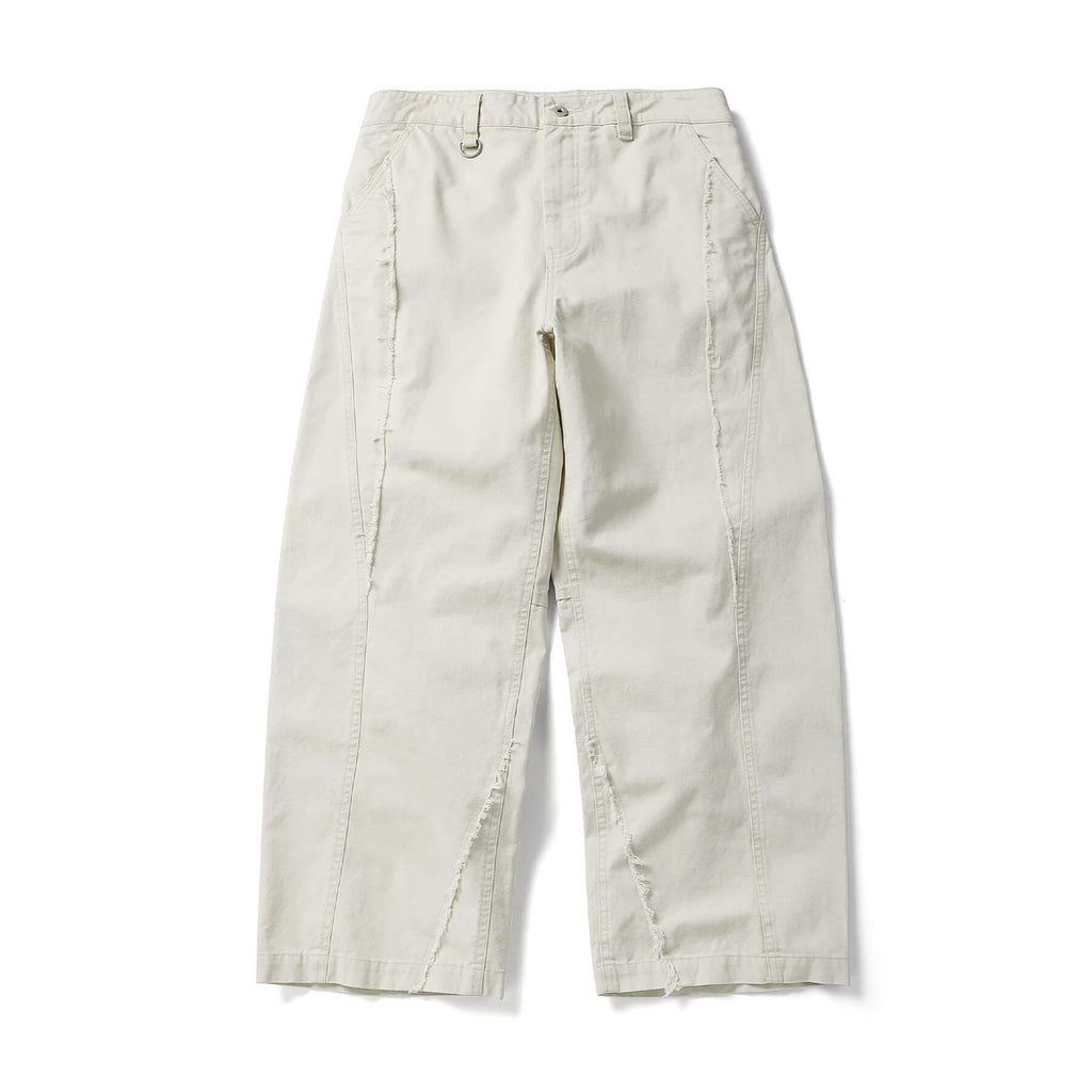 JHYQ Vintage Aged Raw Edge Baggy Work Pants