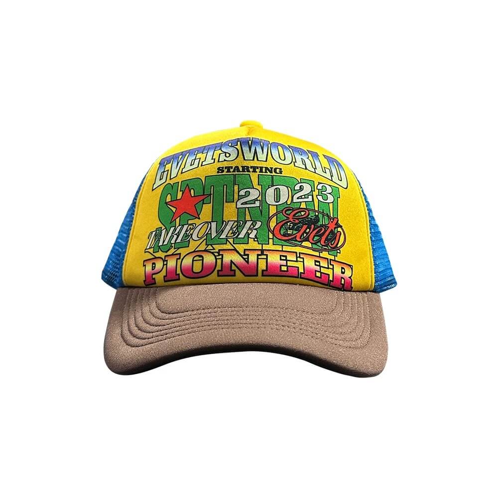 EVETS World Patchwork Multicolor Trucker Hat