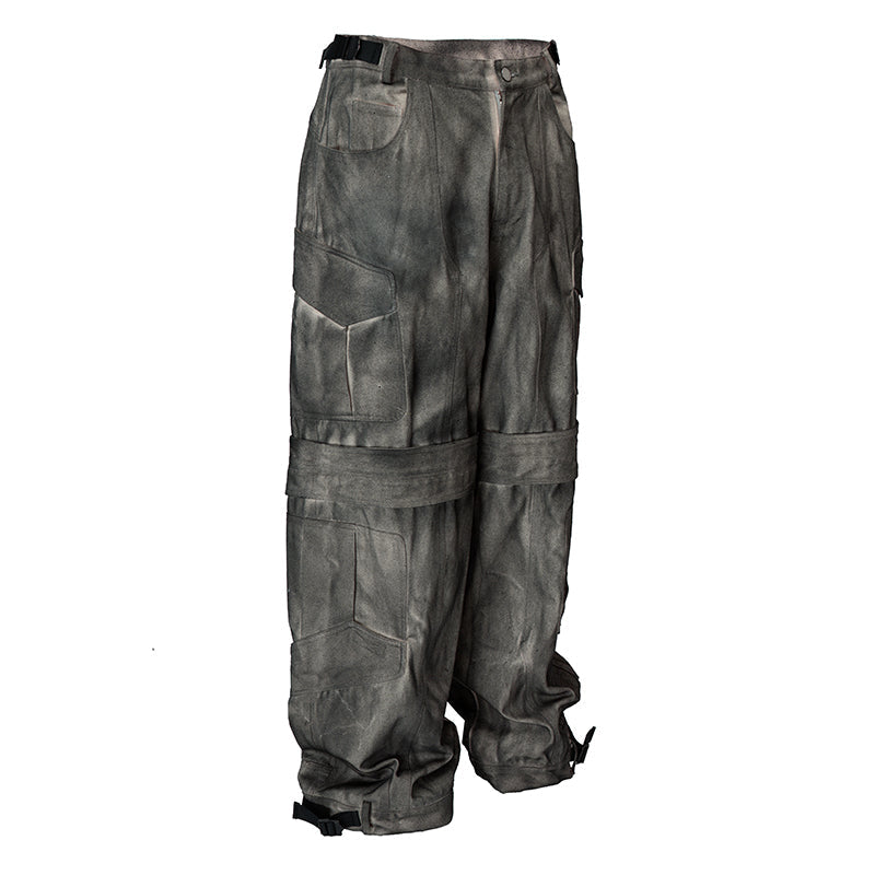 F2CE Dyed Dirty Symmetrical Work Baggy Cargo Pants