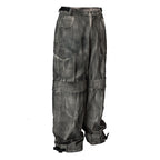 F2CE Dyed Dirty Symmetrical Work Baggy Cargo Pants