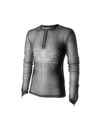 KARMANISTIC Mesh Half Zip Long Sleeve Tee