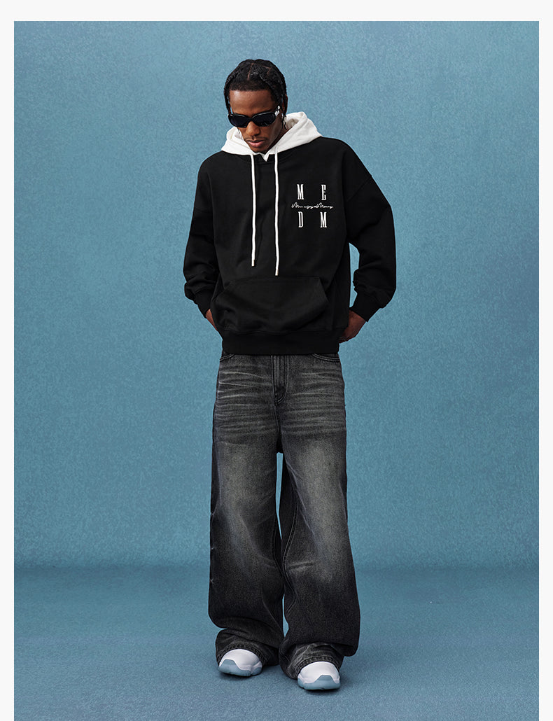 MEDM Layered Look Color Block Hoodie