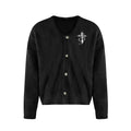 Small Town Kid Imitation Mink Pearl Button Knit Cardigan