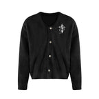 Small Town Kid Imitation Mink Pearl Button Knit Cardigan