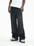 UNTILWERICH Vintage Whiskered Washed Distressed Jeans