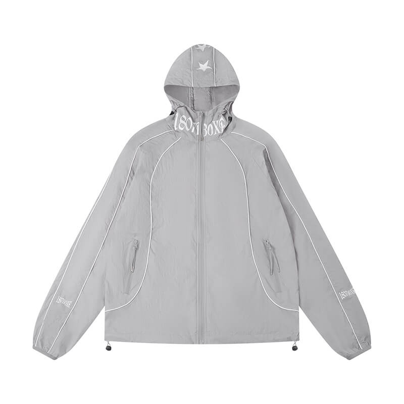 1807 Logo Star Print UV Protection Sports Track Jacket