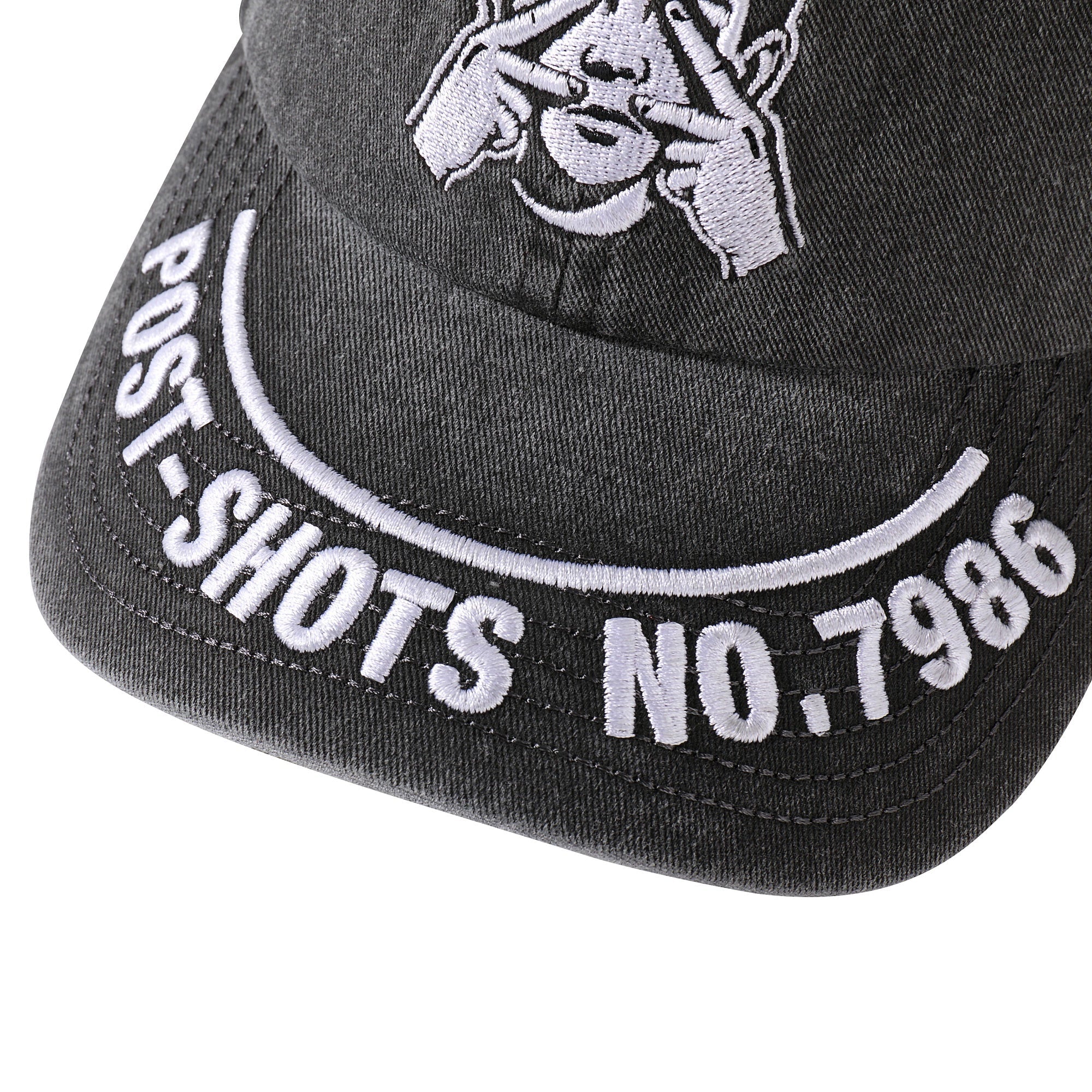 NOVACAM Washed Black Spoof Embroidery Dad Hat