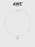 AWE Stars Charm Rainbow Beans Chain Necklace