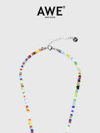 AWE Colorful Beaded Daisy Necklace